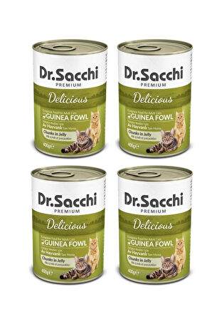 Dr.Sacchi Av Hayvanlı Yetişkin Kedi Konservesi 400 Gr x 4 Adet