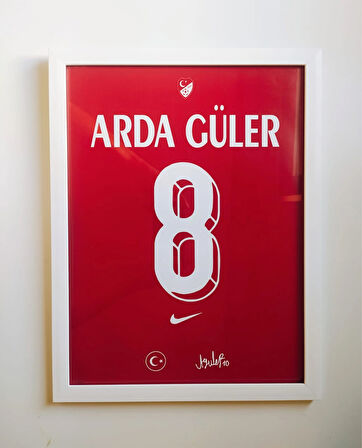 30x42 cm Arda Güler Forma Tasarımlı Çerçeveli Poster Tablo 1 mm Şeffaf PVC Korumalı