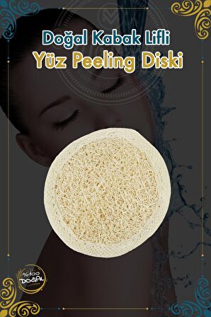 Ma'Vessa Doğal Kabak Lifli Lastikli Yüz Peeling Diski