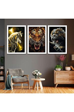 GÜMÜŞ AYNALI PLEKSİ ÇERÇEVELİ MODERN ZARİF BEYAZ SARI ÇİÇEK DESENLİ SOYUT ÇİZİM TABLO