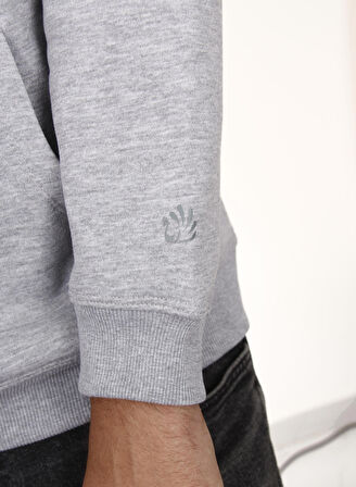 Unisex Kapşonlu Gri Sweatshirt