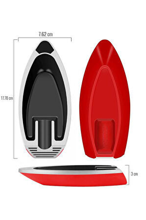 PQ Kırmızı Siyah Gümüş Şeritli Tekli Puro Küllüğü
