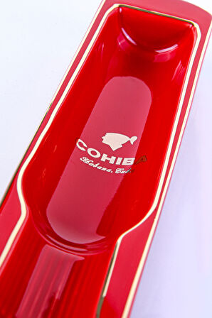 Cohiba Kırmızı Porselen Tekli Puro Küllüğü