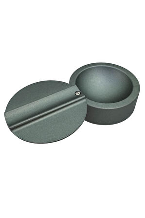 PQ Gunmetal Metal Döner Başlıklı Tekli Puro Küllüğü