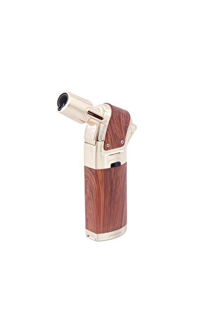 Parmida Tek Torch Pürmüz Ahşap Desenli Masa Tipi Puro Çakmağı