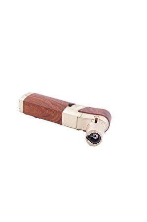 Parmida Tek Torch Pürmüz Ahşap Desenli Masa Tipi Puro Çakmağı