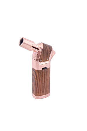 Parmida Tek Torch Pürmüz Ahşap Desenli Masa Tipi Puro Çakmağı