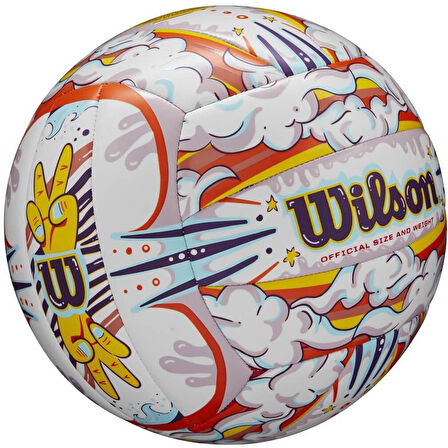 Wilson Plaj Voleybol Topu Graffiti Peace VB White/Orange OF WV4006901XBOF