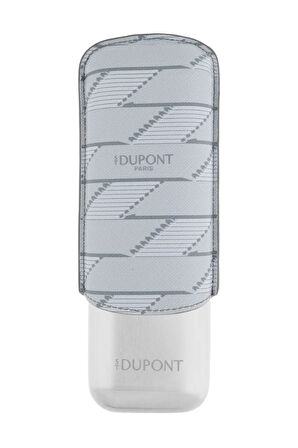 S.T. Dupont Coated Canvas Monogram Parlak Gri İkili Deri Puro Kılıfı 183480