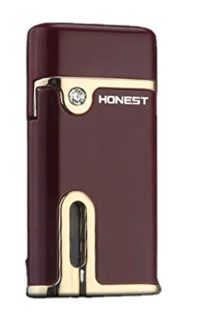 Honest Kırmızı Tek Torch Pürmüz Metal Puro Çakmağı