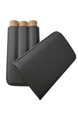 Cohiba Füme Üçlü Deri Puro Kılıfı