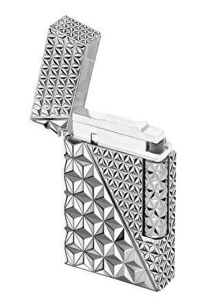 S.T. Dupont Ligne 2 Çift Soft Alev Fire X Gümüş Puro Çakmağı C16645