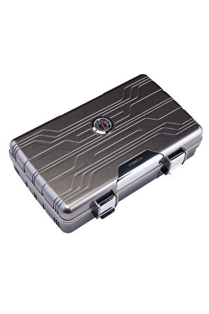 Parmida Gümüş Seyahat Tipi Humidor Puro Kutusu