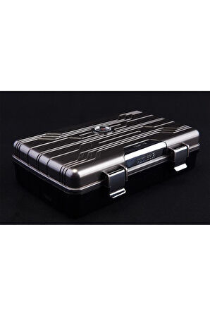 Parmida Gümüş Seyahat Tipi Humidor Puro Kutusu