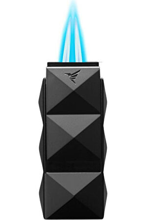 Colibri Quasar II Çift Torch Pürmüz Siyah Puro Çakmağı