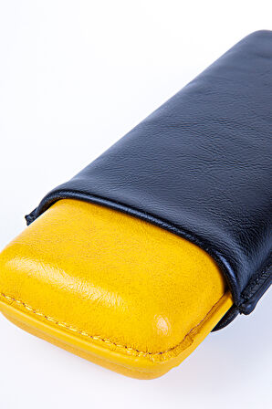 Cohiba Sarı-Siyah İkili Deri Puro Kılıfı