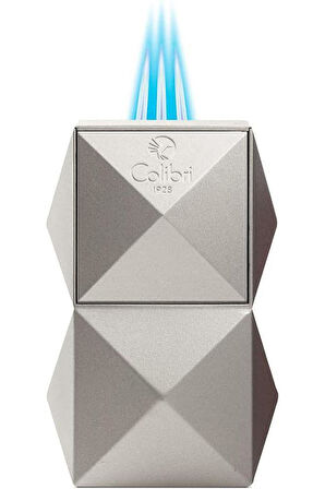 Colibri Quasar 3 Torch Pürmüz Gümüş Masa Tipi Puro Çakmağı