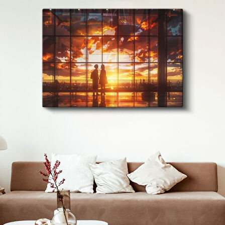 Havalimanı Vedası - Ateş Gökyüzü Anime Kanvas Tablo