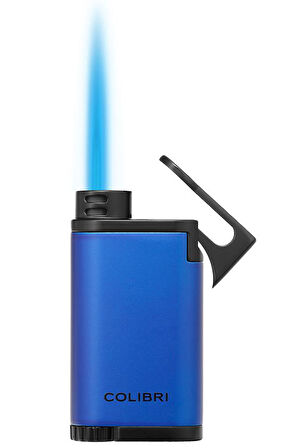 Colibri Belmont Tek Torch Pürmüz Mavi - Siyah Puro Çakmağı