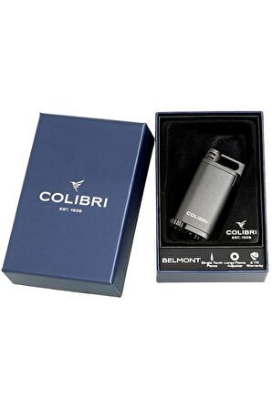 Colibri Belmont Tek Torch Pürmüz Metalik Gunmetal Puro Çakmağı