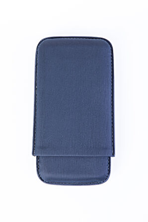 Cohiba Lacivert Deri Üçlü Puro Kılıfı