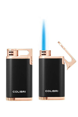 Colibri Belmont Tek Torch Pürmüz Siyah - Rose Gold Puro Çakmağı