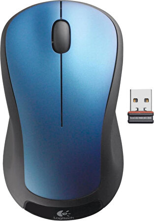 Logitech M310 XL Mouse Tam Boy Rahat Kauçuk Kenarlı Tavuskuşu Mavisi