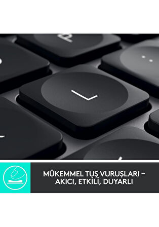 Logitech Mx Keys S 920-011621 İngilizce Mac Aydınlatmalı Klavye Siyah