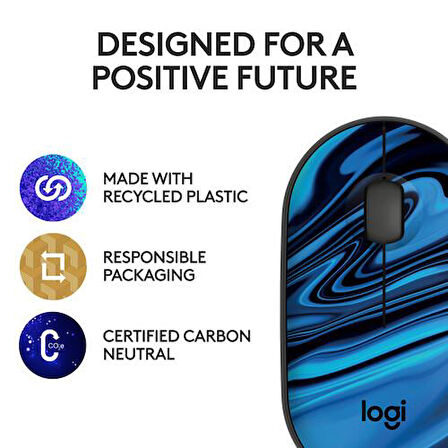 Logitech M340 Wireless Mouse Blue Galaxy