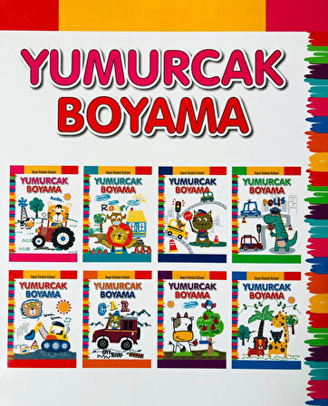 Kapris Yumurcak Boyama Kitabı 8 Kitap 64 Sayfa