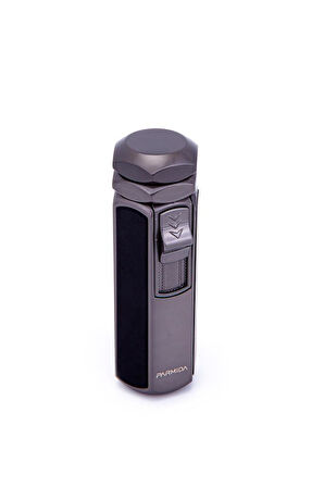 Parmida 4 Torch Pürmüz Gunmetal-Siyah Metal Puro Çakmağı