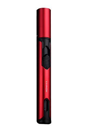 Honest Tek Torch Pürmüz Kırmızı Siyah Masa Tipi Puro Çakmağı