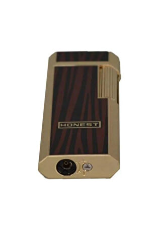 Promise Twiggy Siyah Gold Çizgili Metal Soft Flame Çakmak