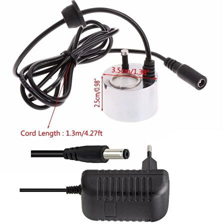 500ml AC/DC Metal Soğuk Buhar Üreteci, Kuluçka Nem Nozulu 24v+Adaptör