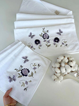 SARRA KADİFE 3D NAKIŞLI ANALI KIZLI 2'Lİ TAKIM - AKASYA GRİ