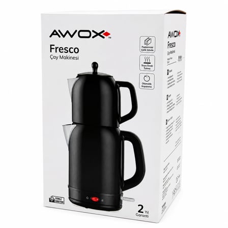Elektrikli Çay Makinesi 2'si1 Çaycı & Kettle 1.7L/1.2L Çelik 2200W