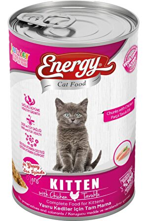 Energy Pet Food Energy Tavuklu Yavru Islak Konserve Maması 400 Gram 4 Adet