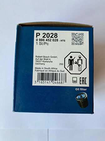 Bosch 0986452028 Yağ Filtresi Toyota Corolla 1988-2002 Benzinli AE92 AE101 AE111 KASA p107 C1 90915TA001 90915TA003 90915YZZA2 90915YZZA3 90915YZZC7 1109 Y3 93156670 5012645 94840078 5010292