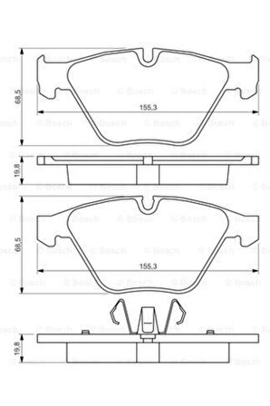 Ön Balata Bmw E90-e91-e92-e93e-320ı 07- 2,5-325ı-325xı-3,0-330xı