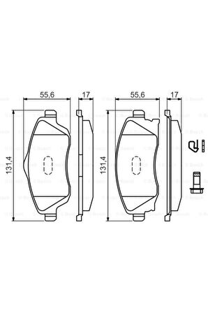Ön Balata Combo C-corsa C 01- 1,3-1,7cdtı/meriva 03-tıgra 04- (0986tb2380)