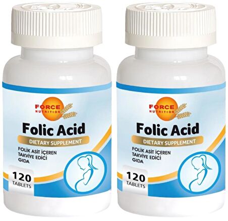 Folic Acid 400 Mcg 2x120 Tablet Folik Asit