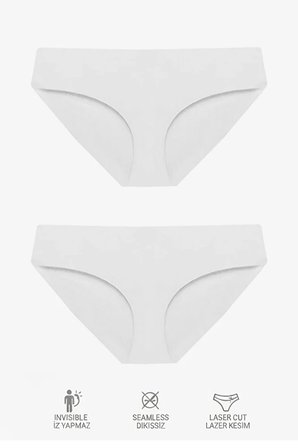 2'li Kadın Dikişsiz Lazer Kesim Bikini Külot – İz Yapmaz, No Show Rahat İç Çamaşırı - 301