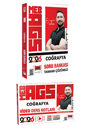 Yargı 2026 MEB-AGS Öğretmen Adayları Coğrafya Soru Bankası ve Video Ders Notları Seti Engin Eraydın