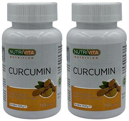 Curcumin 2x60 Kapsül Zerdeçal Ekstresi Kurkumin Piperin