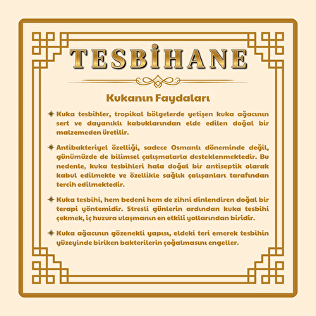 Tesbihane 925 Ayar Gümüş Püsküllü Pirinç Sarmal Beyaz Mine Dolgulu Arpa Kesim Kuka Tesbih