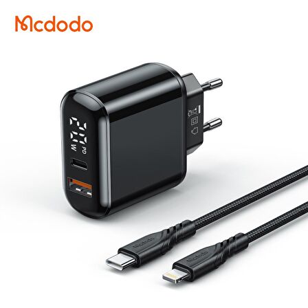 Mcdodo CH-7171 Lightning 20 Watt Hızlı Şarj Aleti Siyah