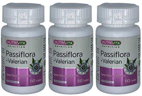Passiflora Valerian 3x60 Tablet Kedi Otu