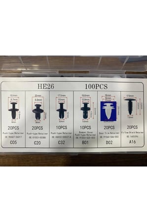 3 Adet Plastik Bağlantı Klipsi Seti – Oto Klipsi Ve Plastik Perçinleri, Tampon Kapı Döşeme Montajı Trim Clips