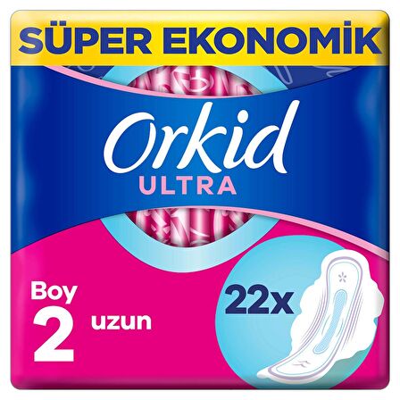 Orkid Ultra Ekstra Uzun 22 Adet Süper Ekonomik Paket Hijyenik Ped