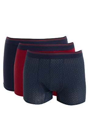 DeFacto Regular Fit Kareli 3'lü Boxer C9561AX24WNNV135